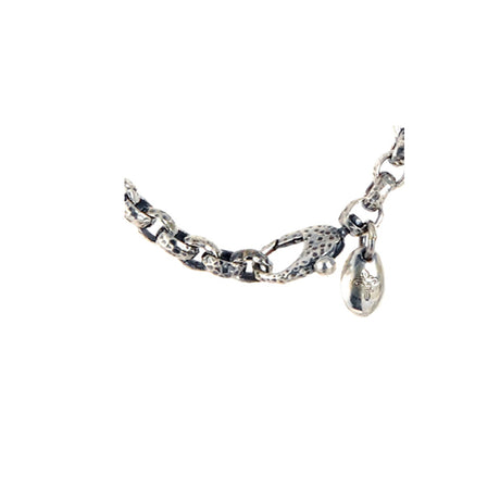 Silber Halskette PEA s Kette S gehämmert