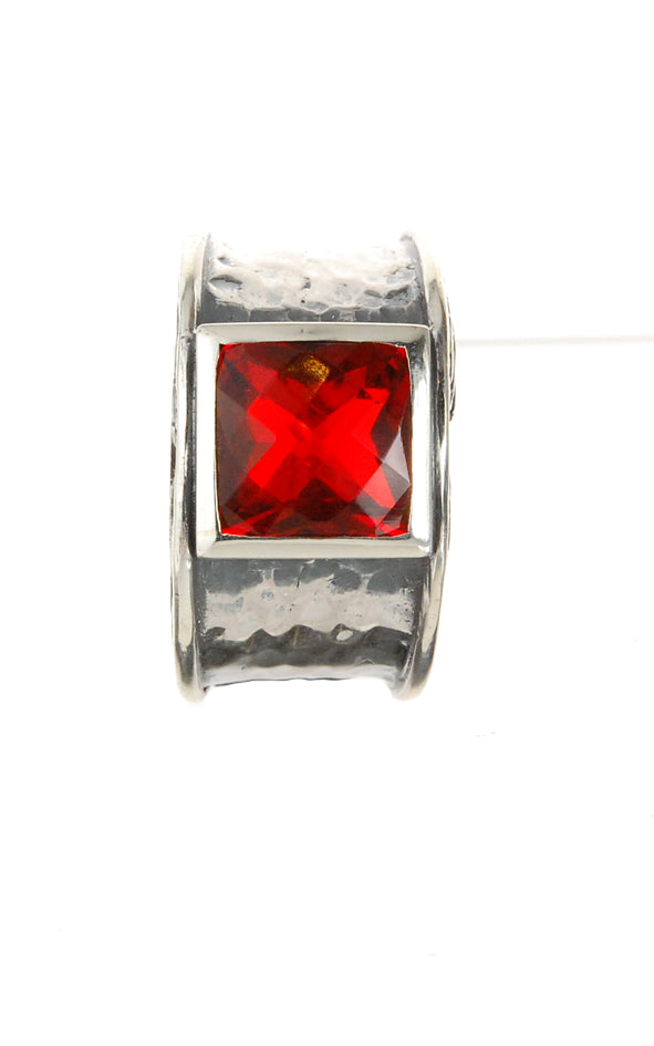 Silver Ring CAREE hammered