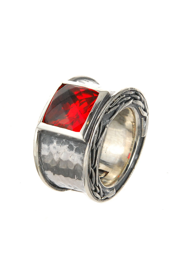 Silver Ring CAREE hammered
