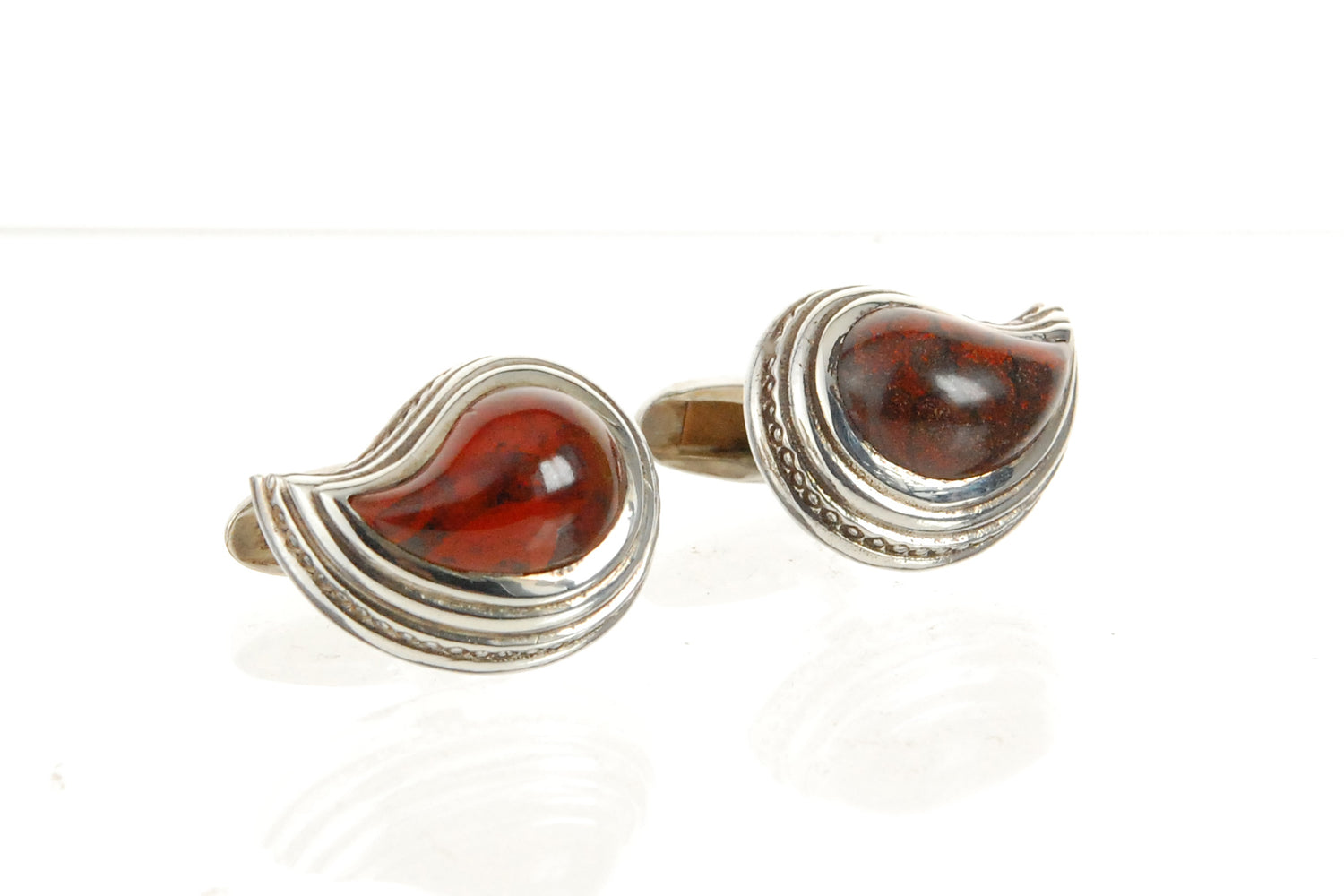 Silver Cufflinks Elfin King PAISLEY