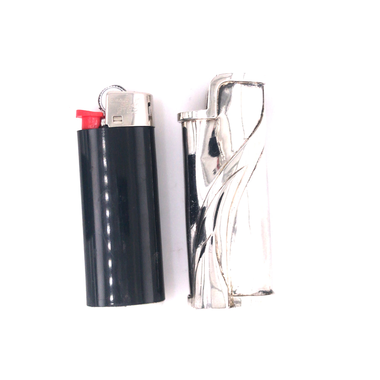 Silver Lighter Cover FLAME