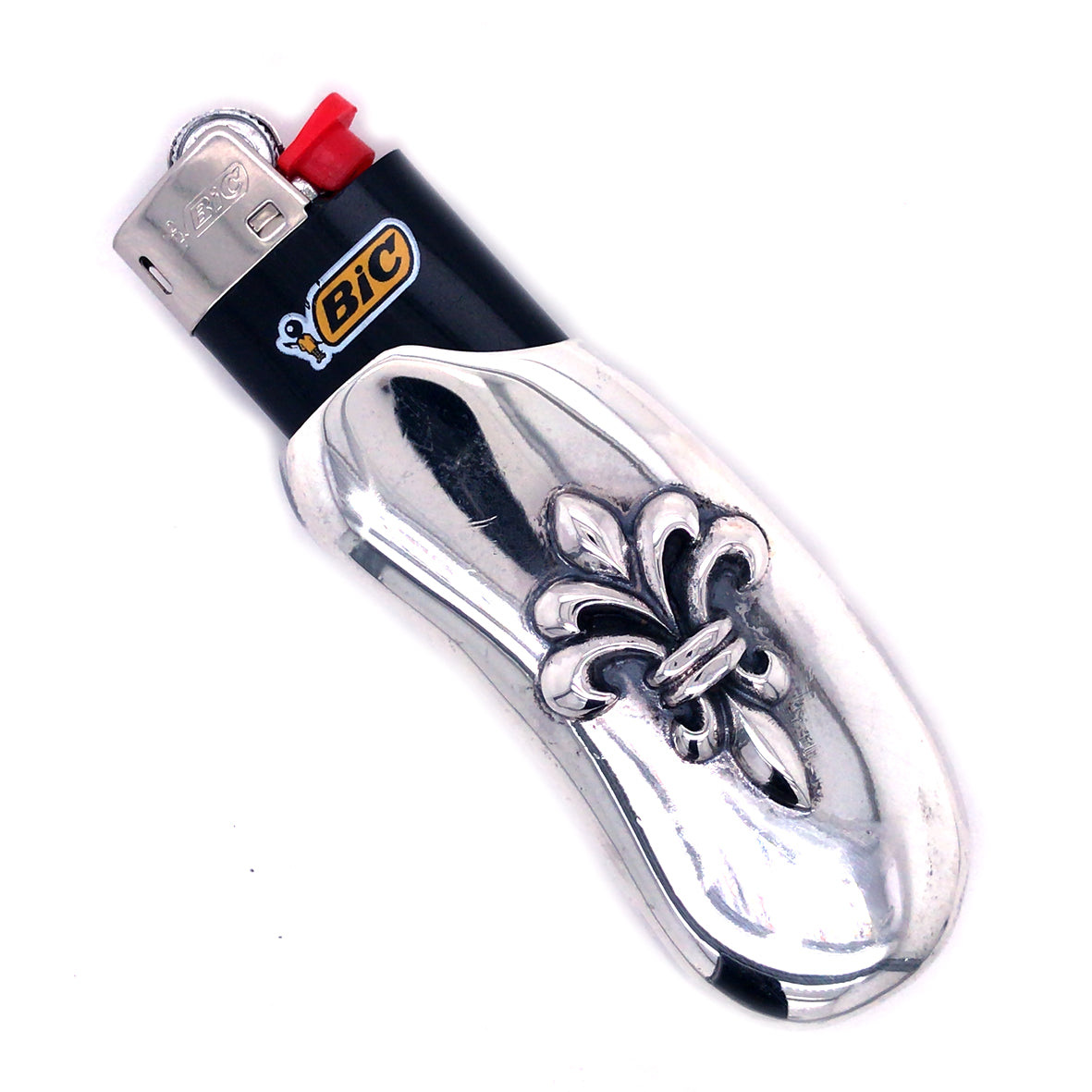Silver Lighter Cover LILY Oval