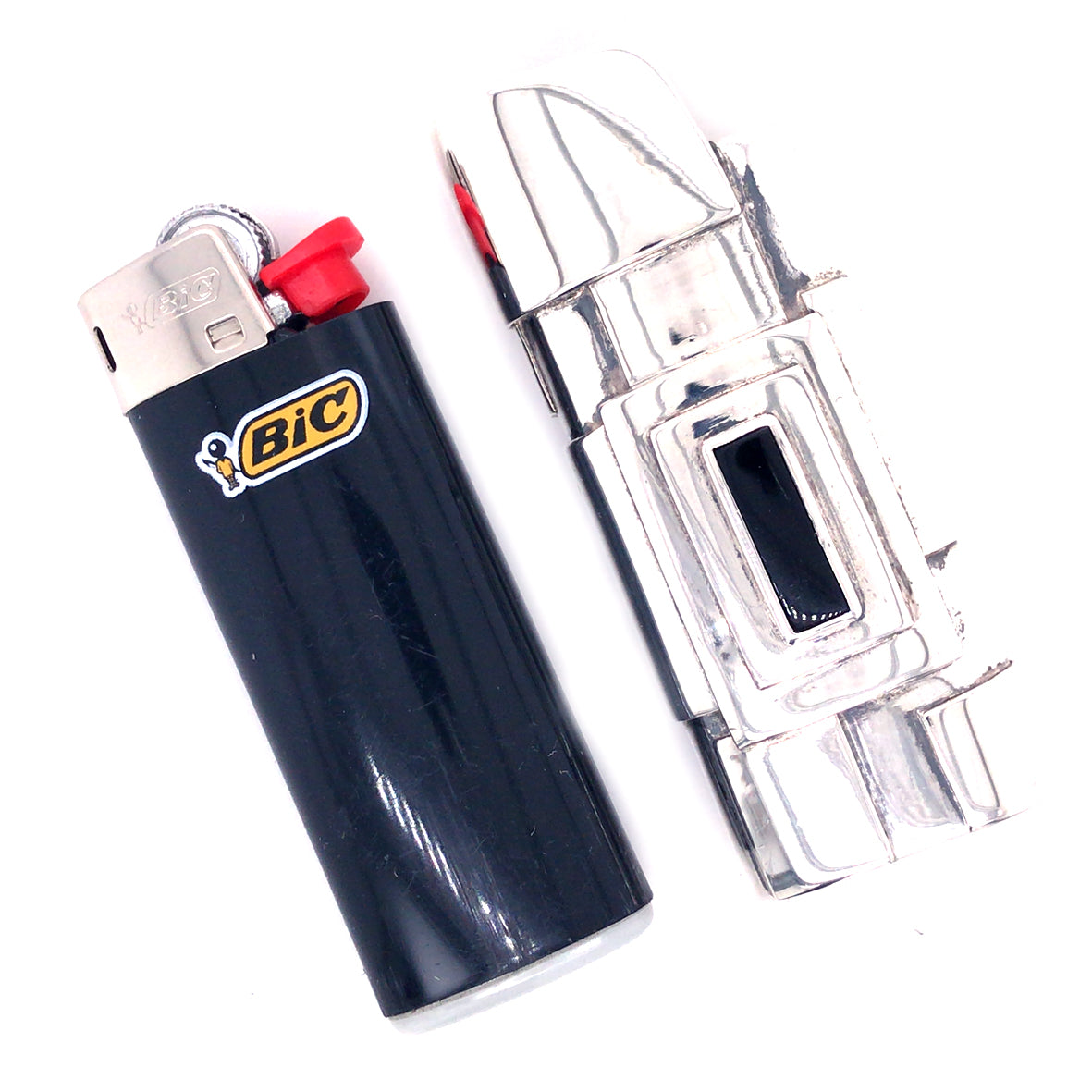 Silver Lighter Cover ONYX Bar and PLATES