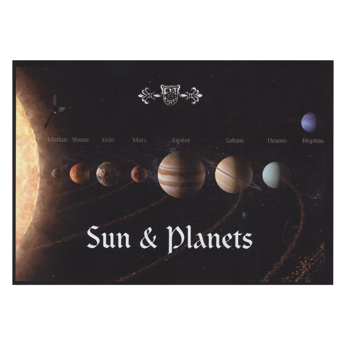 Silver Bangle SUN and PLANETS Faceted