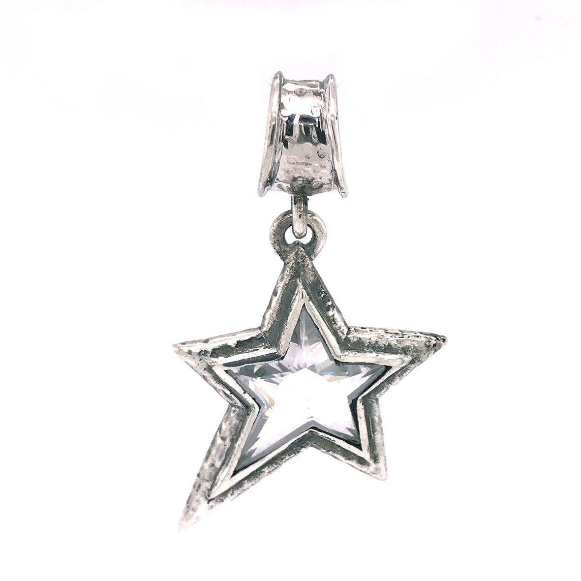 Silver Pendant Shooting Star M Hammered