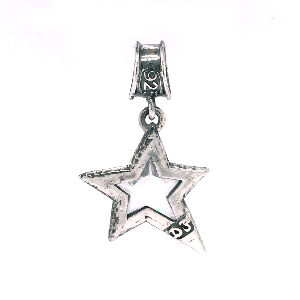 Silver Pendant Shooting Star M Hammered