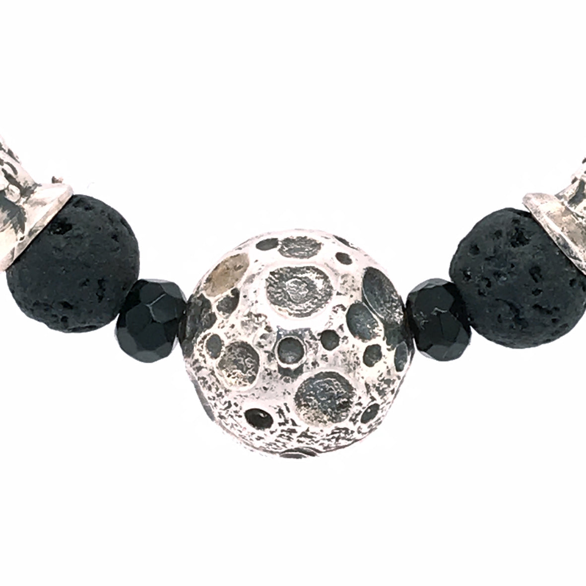 Silver Bracelet BEADS and Silver Balls DRAGON FIRE SKULL LILY and CROSSES Balls