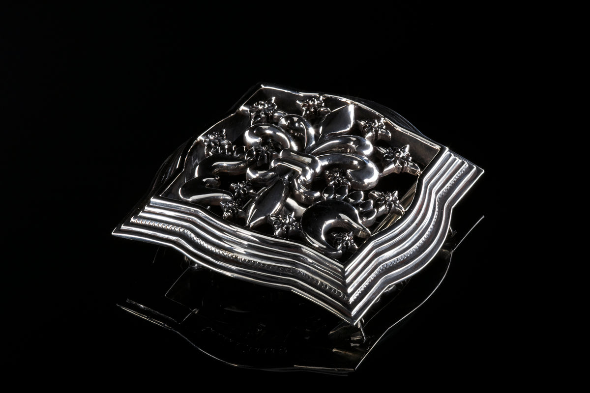 Silver Belt Buckle Elfin BAROQUE and LILY