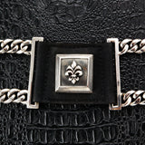 Silver Lily Conchas Belt with Chains and Elfin Care´s with LILY