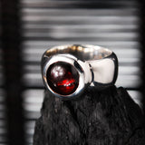 Silberring RUND ff und Stein