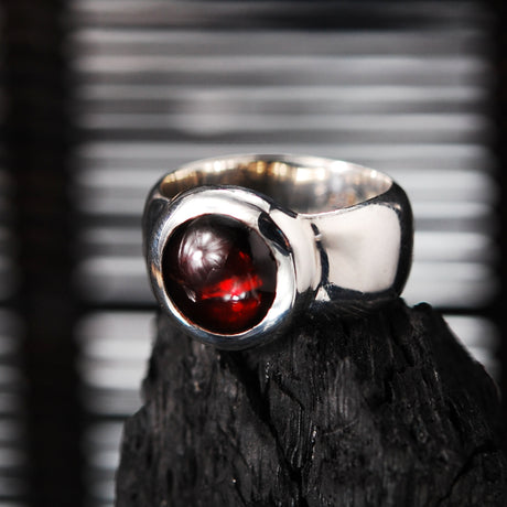 Silberring RUND ff und Stein
