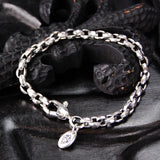 Silver Bracelet PEA CHAIN S with LILY Lock facetted