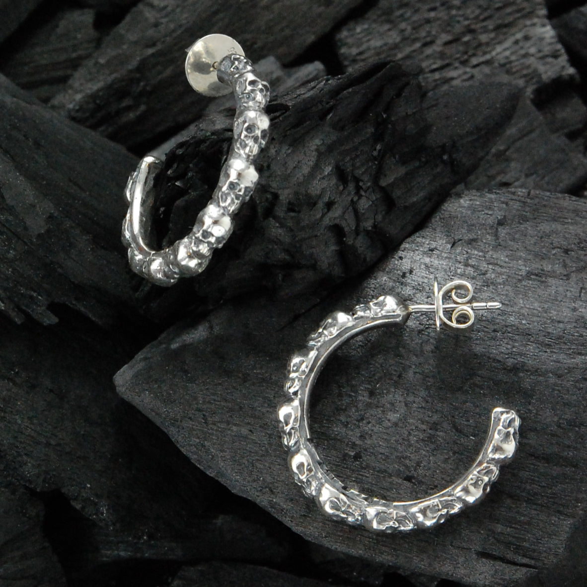 Silver Earpin CREOLE SKULLS ROW