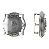 Baroque Frame Silver Belt Buckle + Lily on Sea ray leather