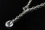 Silver Longchain Navette Dragon Scales Drop L and Karabiner L