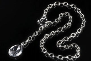 Silver Longchain Navette Dragon Scales Drop L and Karabiner L