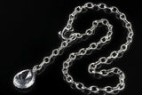 Silver Longchain Navette Dragon Scales Drop L and Karabiner L