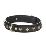 Dogs Collar Silver Buckle LILY and Lily Rivets 30