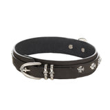 Dogs Collar Silver Buckle LILY and Lily Rivets 30