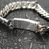 Silver Bracelet Oval MOONSTONE and LILIES Chain XSS