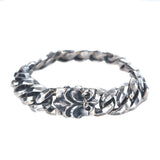 Silver Bracelet LILY with Meteorite on Chain M Rough Faceted