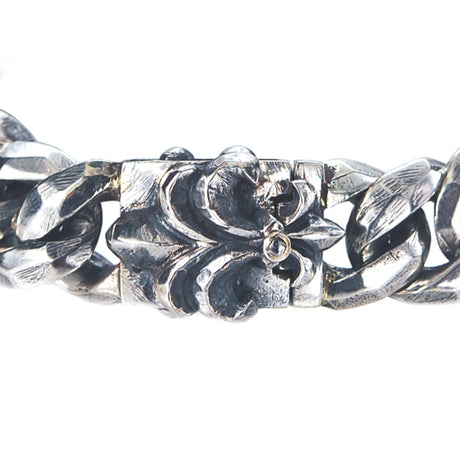 Silberarmband LILY mit Meteorit an Kette M rau facettiert