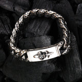 Silver Bracelet LONG LILY S with DRAGON SCALES