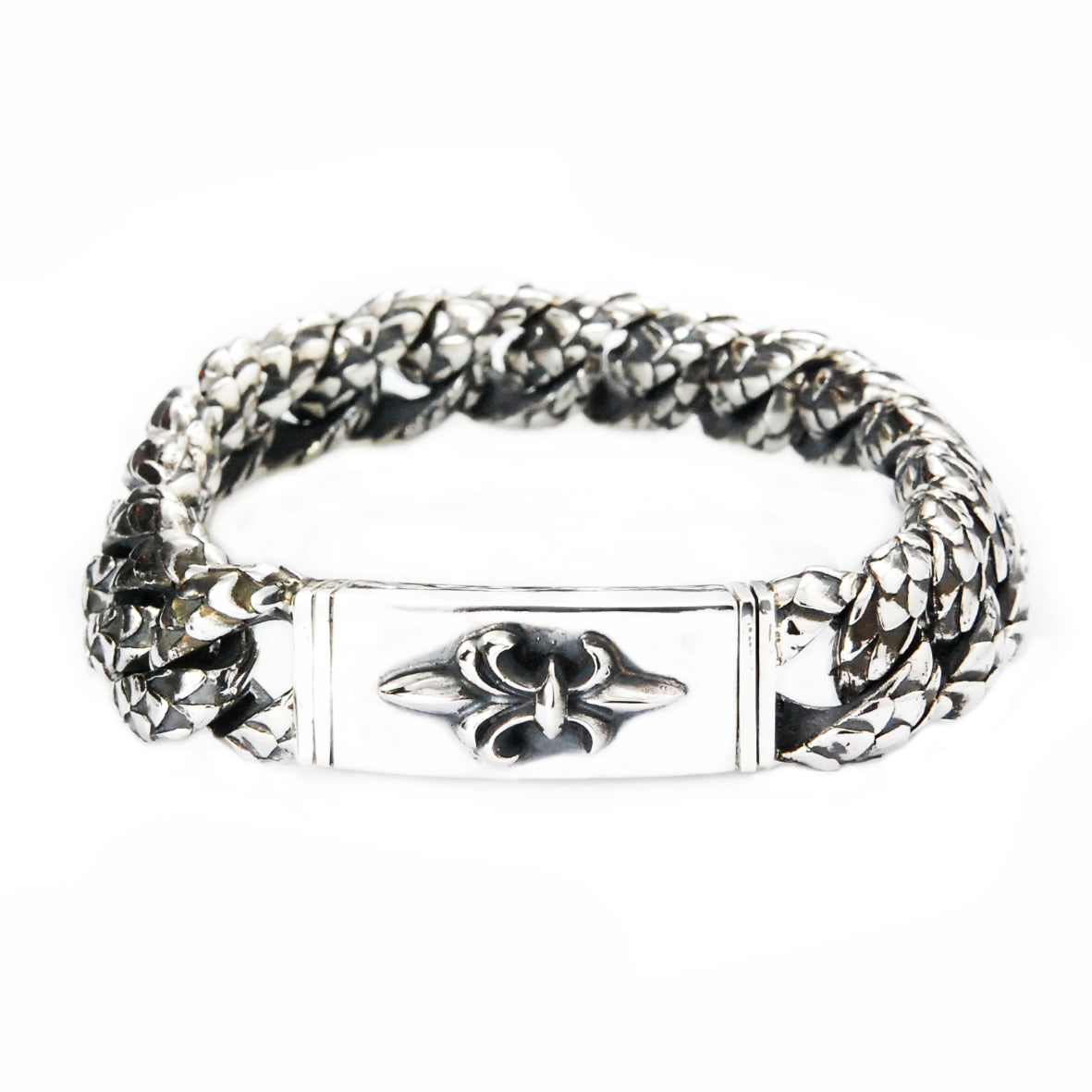 Silver Bracelet LONG LILY S with DRAGON SCALES