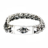 Silver Bracelet LONG LILY S with DRAGON SCALES