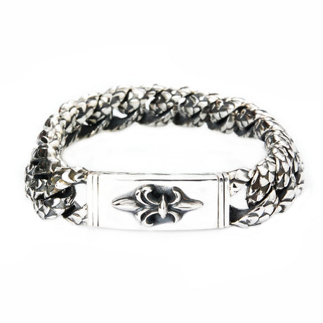 Silver Bracelet LONG LILY S with DRAGON SCALES