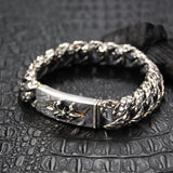 Silver Bracelet LONG LILY S with DRAGON SCALES LINKS M