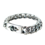 Silver Bracelet LONG LILY S with DRAGON SCALES LINKS M