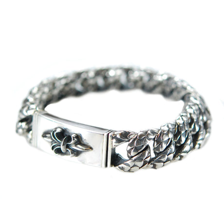 Silver Bracelet LONG LILY S with DRAGON SCALES LINKS M