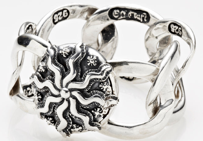 Silver Bracelet ELFIN SUN Lock and Open CHAIN XXL