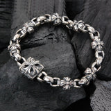 Silver Bracelet MALTESER CROSSES + MALTESER BOX LOCK on PEA Chain 3