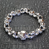 Pyramides Cross Lock Bracelet Pea´s Chain4+Crosses