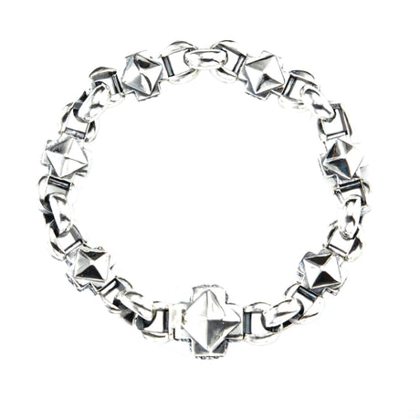 Pyramides Cross Lock Bracelet Pea´s Chain4+Crosses