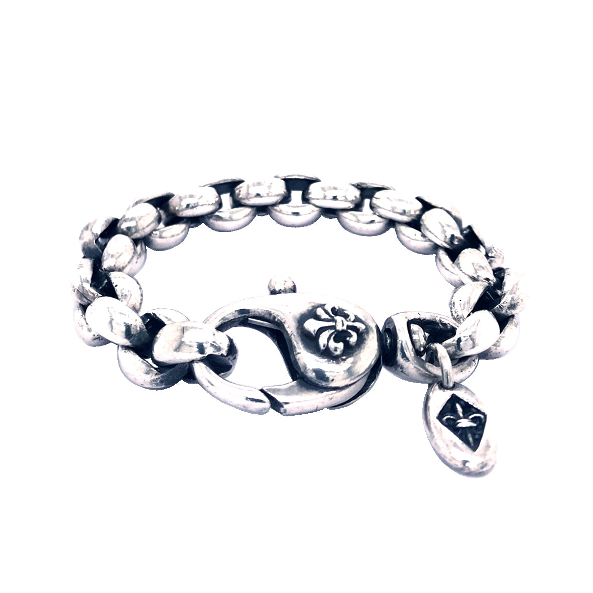 Silver Bracelet PEA CHAIN M with LILY Lock