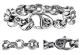 Silver Bracelet PEA CHAIN XL with LILY Carabiner