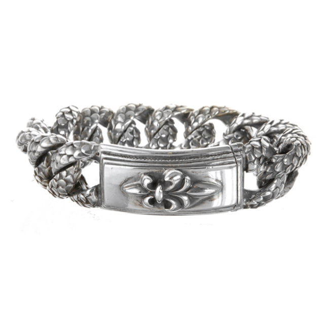 Silver Bracelet ELFIN KING + Long LILY with Dragon Scales Chain