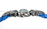 Silver Leather Bracelet MAGIC PLANT+SKULL+Oval Stone+Shield Lock 13