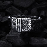 Silber-Lederarmband LILY und DRAGON SCALES Silber Jointlock 22