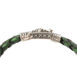 Silver-Leather Bracelet LILY Boxlock with MORNING STAR Sides for 10mm leather
