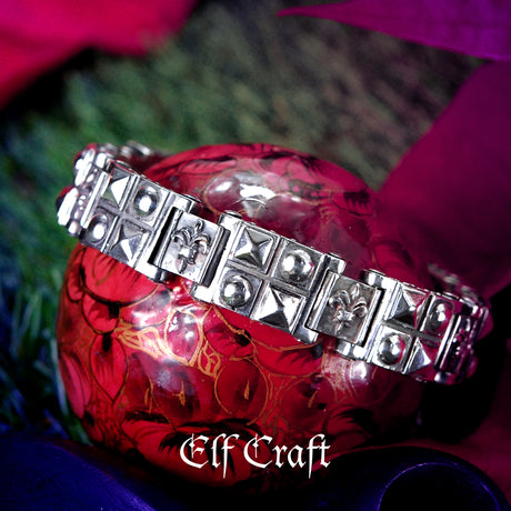 Silberarmband mit PYRAMIDES- und DOMES-Schloss und Seiten