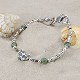 Silberarmband Elfenröhren mit LÖWENKOPF