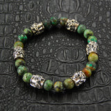 Silberarmband mit Perlen und Lilienröhren