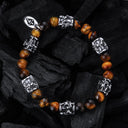 Silberarmband mit Perlen und Lilienröhren