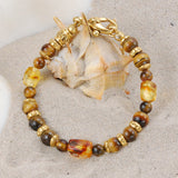 Armband aus Silber und Stein Perlen + ROCKS