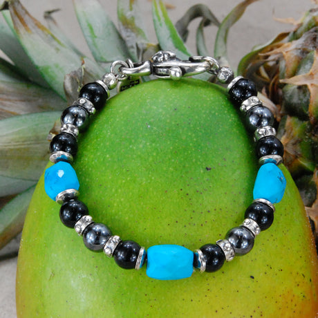 Silver Bracelet Beads and STONE ROCKS with Silver Parts