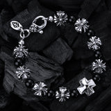 Silver Bracelet Beads MALTESER CROSSES and KNIGHTS CROSS MIDDLE